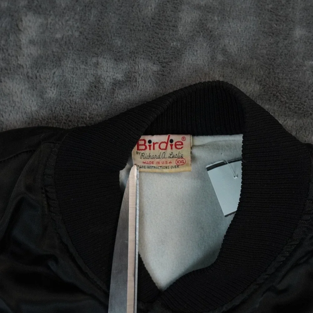 Vtg Birdie Teamsters Jacket Men XXL Black Satin Teamsters Union 831 NYC New York